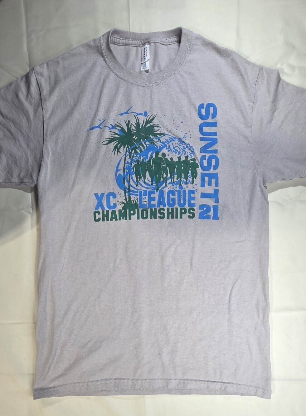 Jerzees Men's Vintage T-Shirt Sunset 21 Xc Size M League Championship Sku 0357